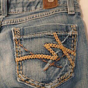 BKE Jeans The Buckle sz 24 Sabrina Slim Boot Designer Denim Dark wash (28x29.5)